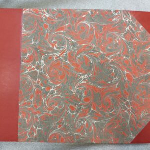 Álbum carmín piel y papel de aguas artesano